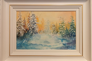 Téli völgy - olaj.vászon